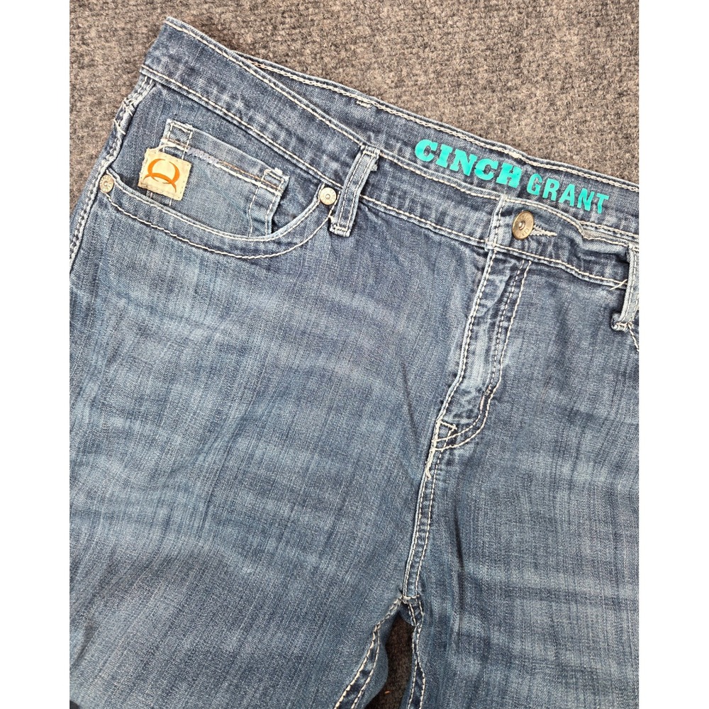 Cinch Grant Mens Relaxed Fit Jeans Medium Wash Denim 40x32 MB57337001